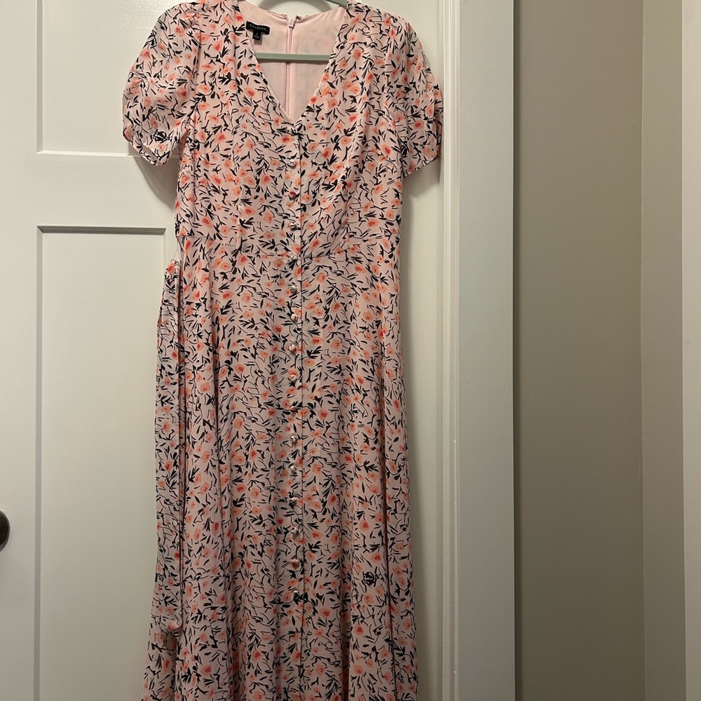 Talbot’s Pink Floral Button-Front Dress